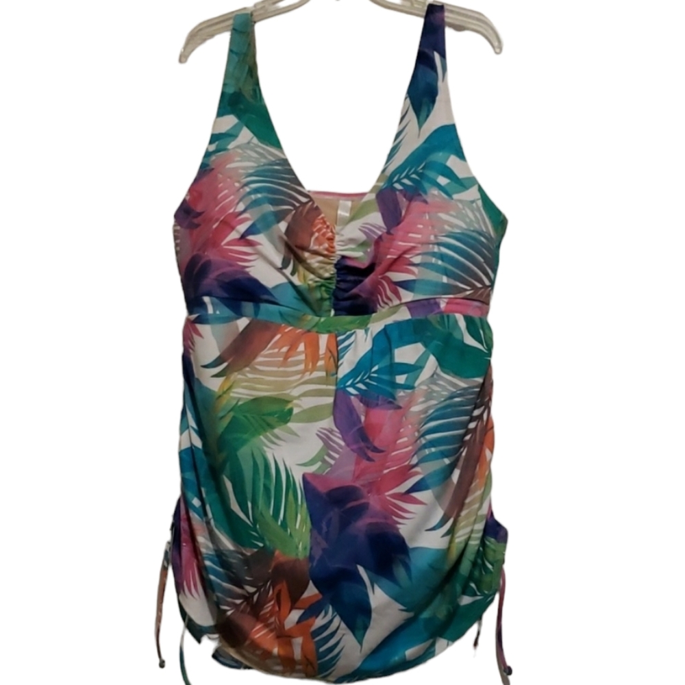 Cacique Multicolor Tropical One Piece Swimsuit